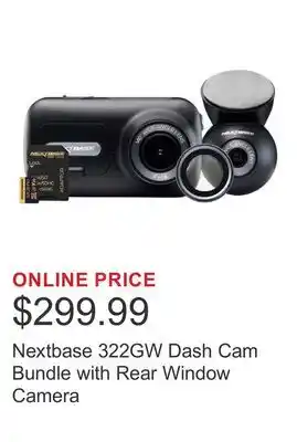 Costco Nextbase 322GW Dash Cam Bundle with Rear Window Camera offer