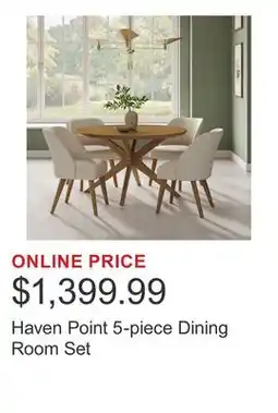 Costco Haven Point 5-piece Dining Room Set offer