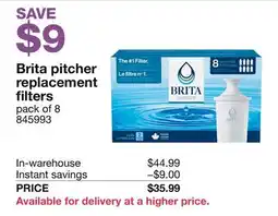 Costco Brita pitcher replacement filters offer