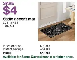 Costco Sadie accent mat offer