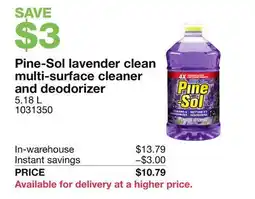 Costco Pine-Sol lavender clean multi-surface cleaner and deodorizer offer