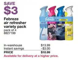 Costco Febreze air refresher variety pack offer