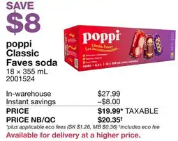 Costco poppi Classic Faves soda offer