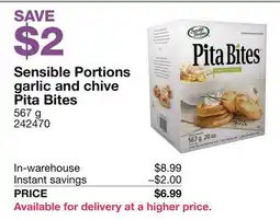Costco Sensible Portions garlic and chive Pita Bites offer