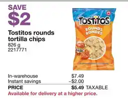 Costco Tostitos rounds tortilla chips offer