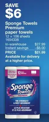 Costco Sponge Towels Premium paper towels offer