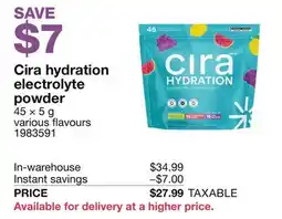Costco Cira hydration electrolyte powder offer