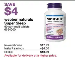 Costco webber naturals Super Sleep offer