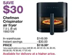 Costco Chefman Crispinator air fryer offer