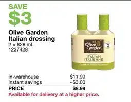 Costco Olive Garden Italian dressing offer