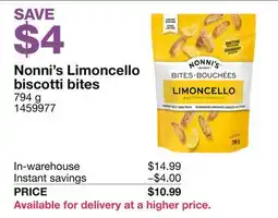 Costco Nonni's Limoncello biscotti bites offer
