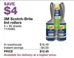 Costco 3M Scotch-Brite lint rollers offer