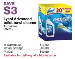 Costco Lysol Advanced toilet bowl cleaner offer
