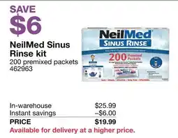 Costco NeilMed Sinus Rinse kit offer
