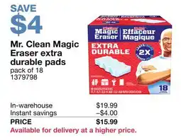 Costco Mr. Clean Magic Eraser extra durable pads offer