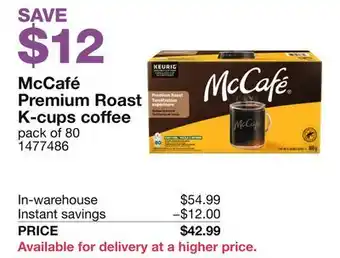 Costco McCafé Premium Roast K-cups coffee offer