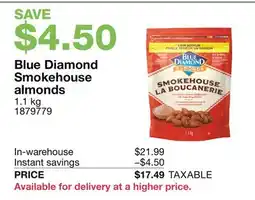 Costco Blue Diamond Smokehouse almonds offer