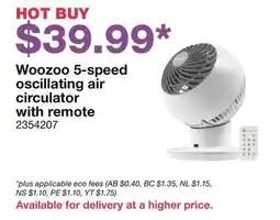 Costco Woozoo 5-speed oscillating air circulator with remote offer