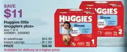 Costco Huggies little snugglers plus offer