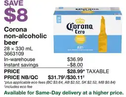 Costco Corona non-alcoholic beer offer