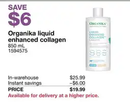 Costco Organika liquid enhanced collagen offer