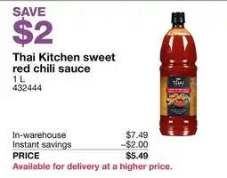 Costco Thai Kitchen sweet red chili sauce offer