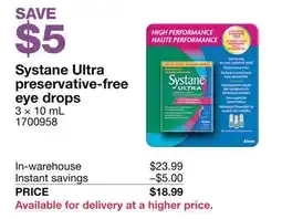 Costco Systane Ultra preservative-free eye drops offer