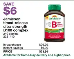 Costco Jamieson timed-release ultra strength B100 complex offer