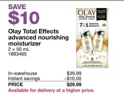 Costco Olay Total Effects advanced nourishing moisturizer offer