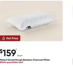 Sleep Country Malouf Zoned Dough Bamboo Charcoal Pillow offer