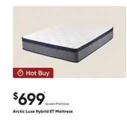 Sleep Country Arctic Luxe Hybrid ET Mattress offer