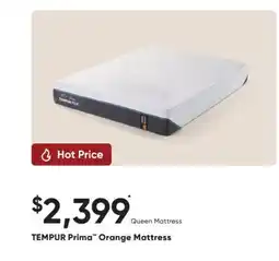 Sleep Country TEMPUR Prima Orange Mattress offer