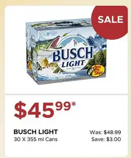 The Beer Store BUSCH LIGHT offer