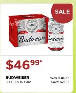 The Beer Store BUDWEISER offer
