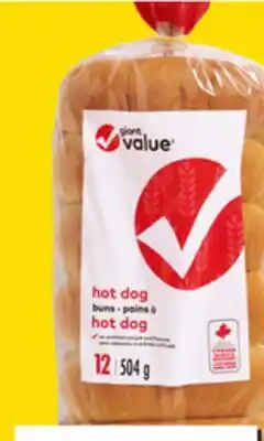 Giant Tiger Giant Value hot dog buns offer