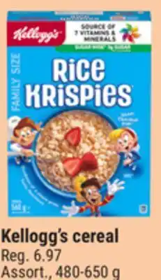 Giant Tiger Kellogg's cereal offer