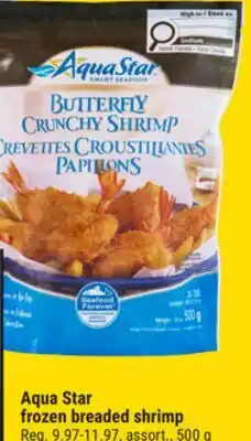 Giant Tiger Aqua Star frozen breaded shrimp offer