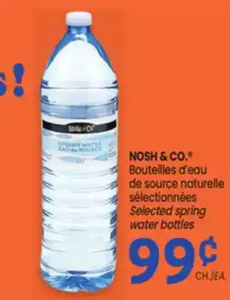 Uniprix NOSH & CO. Bouteilles d'eau de source naturelle sélectionnées/Selected spring water bottles offer