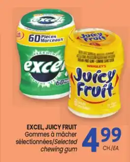 Uniprix EXCEL, JUICY FRUIT Gommes à mâcher sélectionnées/Selected chewing gum offer