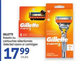 Uniprix GILLETTE Rasoirs ou cartouches sélectionnés/Selected razors or cartridges offer