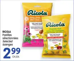 Uniprix RICOLA Pastilles sélectionnées/Selected lozenges offer