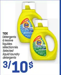 Uniprix TIDE Détergents à lessive liquides sélectionnés/Selected liquid laundry detergents offer