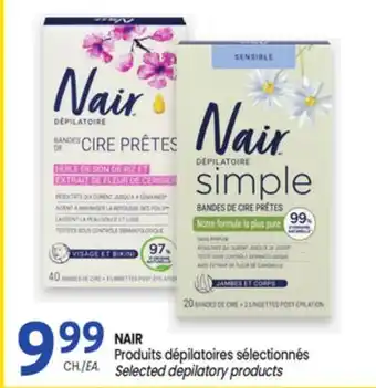 Uniprix NAIR Produits dépilatoires sélectionnés/Selected depilatory products offer
