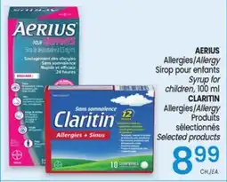 Uniprix AERIUS Allergies/Allergy Sirop pour enfants Syrup for children, 100 ml, CLARITIN Allergies/Allergy offer