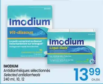 Uniprix IMODIUM Antidiarrhéiques sélectionnés/Selected antidiarrheals offer