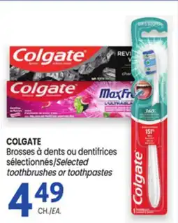 Uniprix COLGATE Brosses à dents ou dentifrices sélectionnés/Selected toothbrushes or toothpastes offer