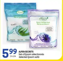 Uniprix ALPEN SECRETS Sels d'Epsom sélectionnés/Selected Epsom salts offer