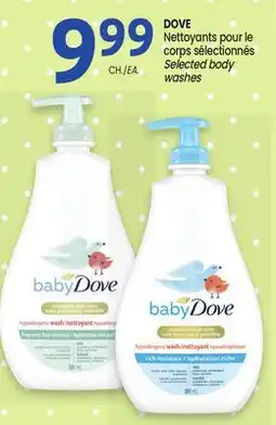 Uniprix DOVE Nettoyants pour le corps sélectionnés/Selected body washes offer