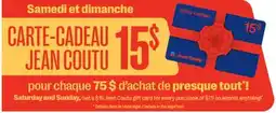 Jean Coutu JEAN COUTU GIFT CARD offer