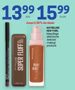 Uniprix MAYBELLINE NEW YORK, Maquillage sélectionné/ Selected makeup products offer